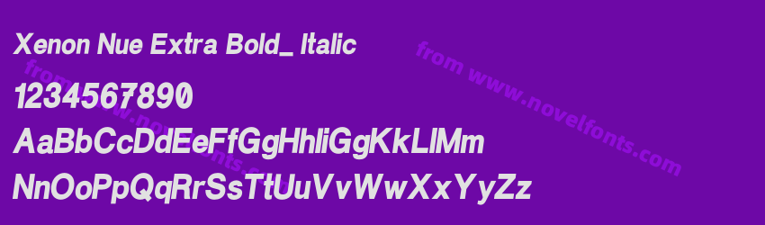 Xenon Nue Extra Bold_ ItalicPreview Xenon Nue Extra Bold_ ItalicPreview