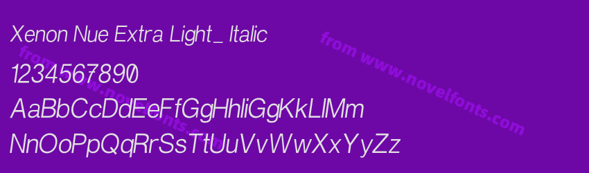 Xenon Nue Extra Light_ ItalicPreview Xenon Nue Extra Light_ ItalicPreview