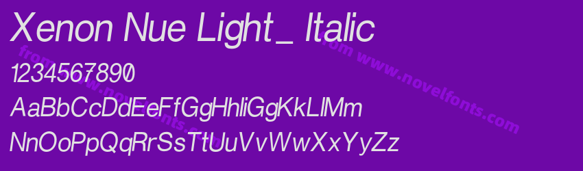 Xenon Nue Light_ ItalicPreview
