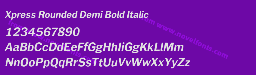 Xpress Rounded Demi Bold ItalicPreview