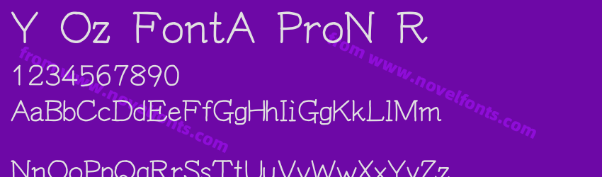 Y Oz FontA ProN RPreview Y Oz FontA ProN RPreview