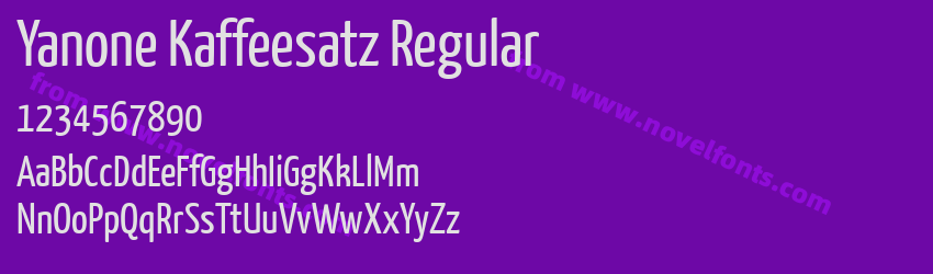 Yanone Kaffeesatz RegularPreview Yanone Kaffeesatz RegularPreview
