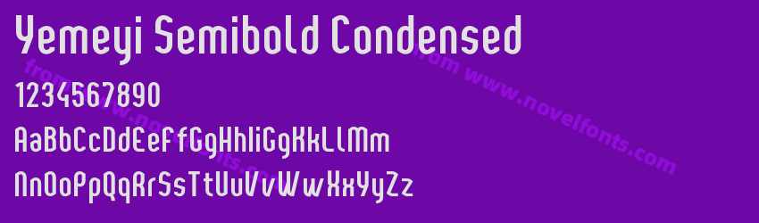 Yemeyi Semibold CondensedPreview Yemeyi Semibold CondensedPreview