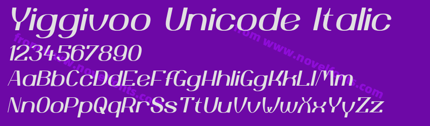 Yiggivoo Unicode ItalicPreview Yiggivoo Unicode ItalicPreview