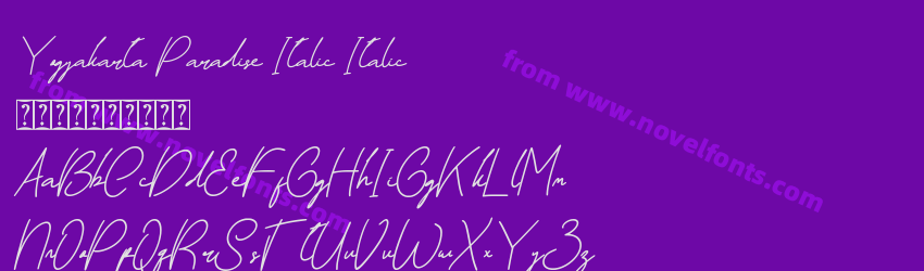 Yogyakarta Paradise Italic ItalicPreview Yogyakarta Paradise Italic ItalicPreview