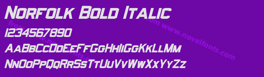 Norfolk Bold ItalicPreview