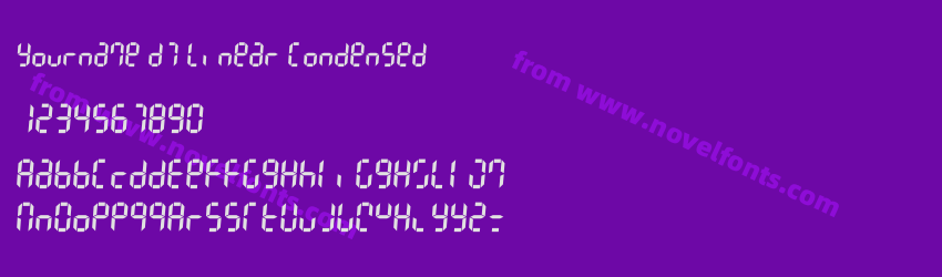 Yourname D7 Linear CondensedPreview Yourname D7 Linear CondensedPreview