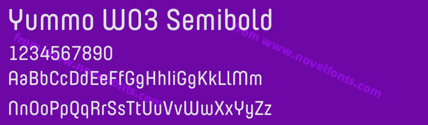 Yummo W03 SemiboldPreview Yummo W03 SemiboldPreview