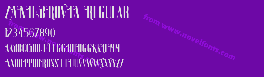 ZANIEBROVIA RegularPreview ZANIEBROVIA RegularPreview