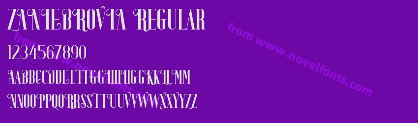 ZANIEBROVIA RegularPreview ZANIEBROVIA RegularPreview