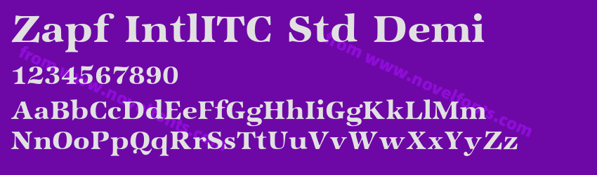 Zapf IntlITC Std DemiPreview Zapf IntlITC Std DemiPreview