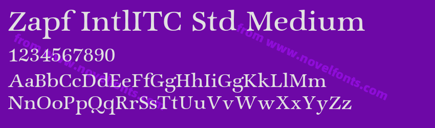 Zapf IntlITC Std MediumPreview Zapf IntlITC Std MediumPreview