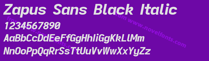 Zapus Sans Black ItalicPreview Zapus Sans Black ItalicPreview