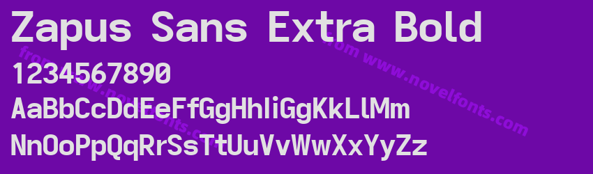 Zapus Sans Extra BoldPreview Zapus Sans Extra BoldPreview