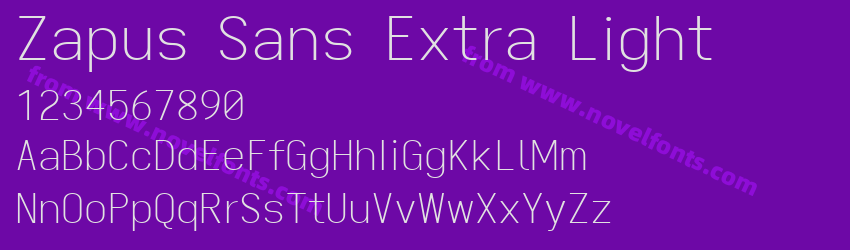 Zapus Sans Extra LightPreview Zapus Sans Extra LightPreview
