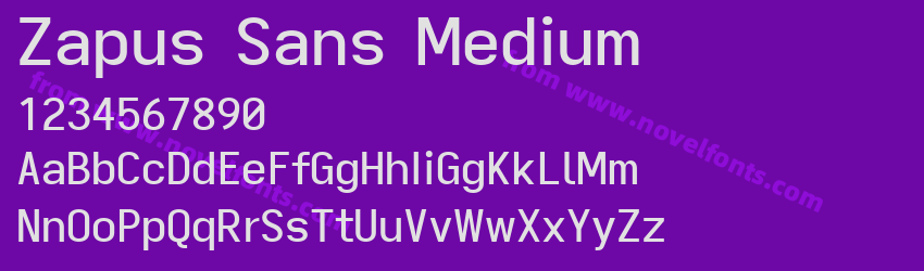 Zapus Sans MediumPreview Zapus Sans MediumPreview