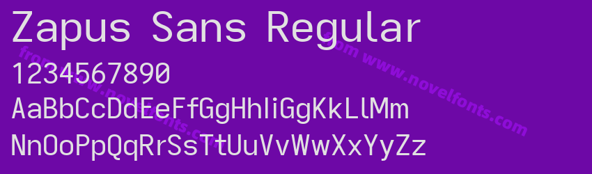 Zapus Sans RegularPreview Zapus Sans RegularPreview
