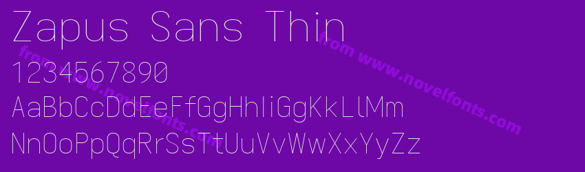 Zapus Sans ThinPreview Zapus Sans ThinPreview