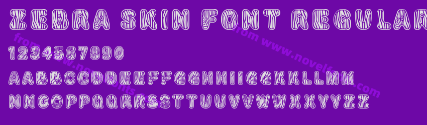 Zebra Skin Font RegularPreview Zebra Skin Font RegularPreview