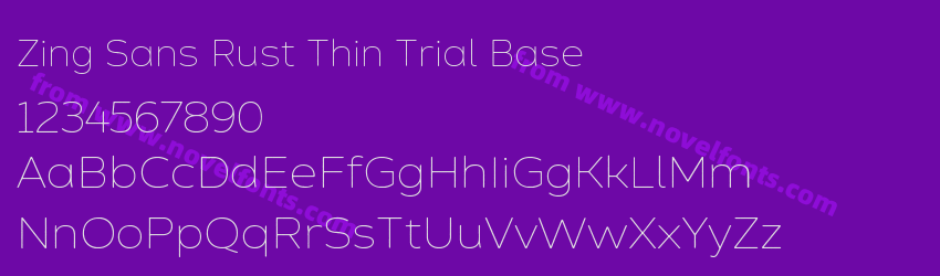 Zing Sans Rust Thin Trial BasePreview Zing Sans Rust Thin Trial BasePreview