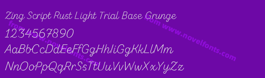 Zing Script Rust Light Trial Base GrungePreview Zing Script Rust Light Trial Base GrungePreview