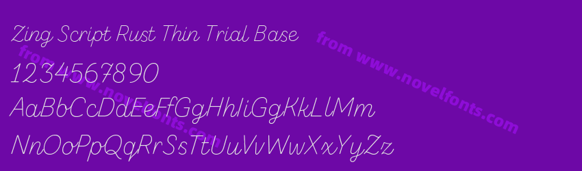 Zing Script Rust Thin Trial BasePreview Zing Script Rust Thin Trial BasePreview