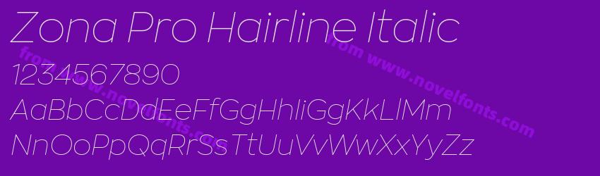 Zona Pro Hairline ItalicPreview Zona Pro Hairline ItalicPreview