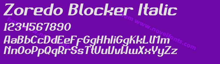 Zoredo Blocker ItalicPreview Zoredo Blocker ItalicPreview