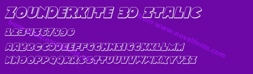 Zounderkite 3D ItalicPreview Zounderkite 3D ItalicPreview