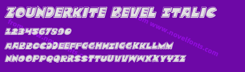 Zounderkite Bevel ItalicPreview Zounderkite Bevel ItalicPreview