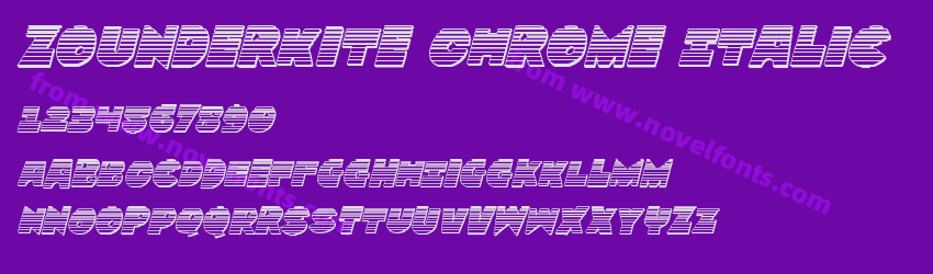 Zounderkite Chrome ItalicPreview Zounderkite Chrome ItalicPreview