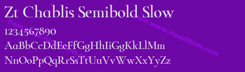 Zt Chablis Semibold SlowPreview Zt Chablis Semibold SlowPreview