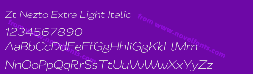 Zt Nezto Extra Light ItalicPreview Zt Nezto Extra Light ItalicPreview