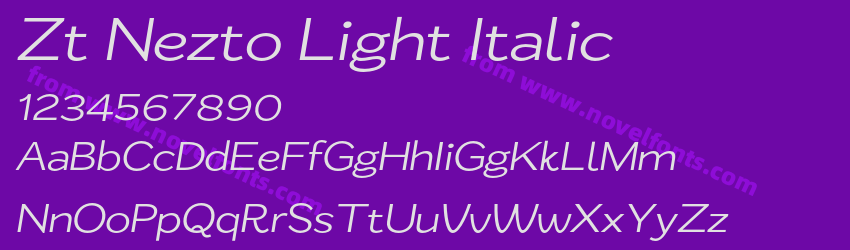 Zt Nezto Light ItalicPreview Zt Nezto Light ItalicPreview