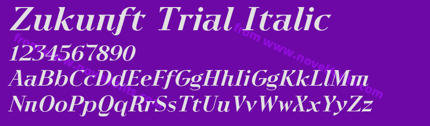 Zukunft Trial ItalicPreview Zukunft Trial ItalicPreview