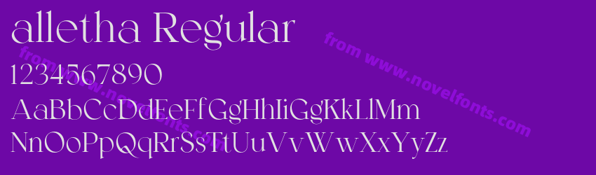 alletha RegularPreview alletha RegularPreview