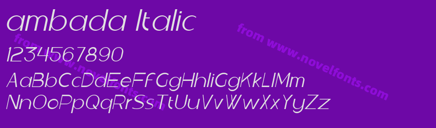 ambada ItalicPreview ambada ItalicPreview
