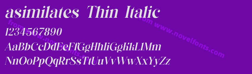 asimilates Thin ItalicPreview asimilates Thin ItalicPreview