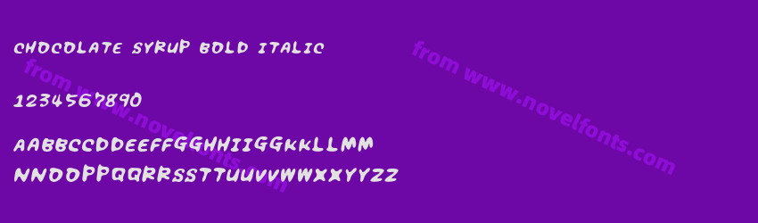 chocolate syrup Bold ItalicPreview