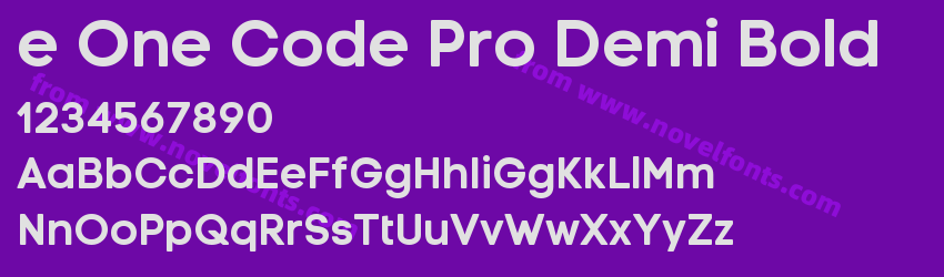e One Code Pro Demi BoldPreview