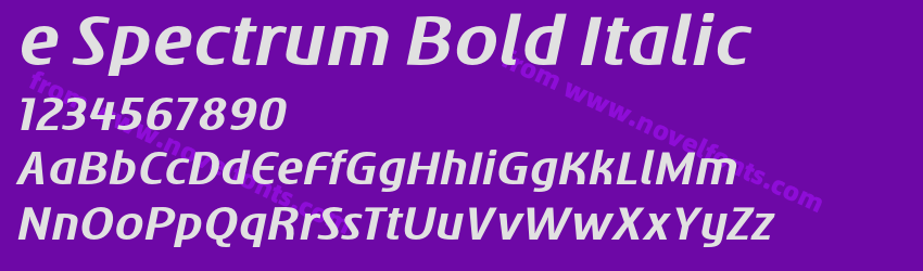 e Spectrum Bold ItalicPreview e Spectrum Bold ItalicPreview