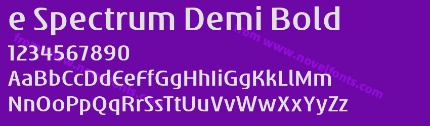 e Spectrum Demi BoldPreview e Spectrum Demi BoldPreview
