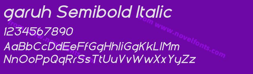 garuh Semibold ItalicPreview garuh Semibold ItalicPreview
