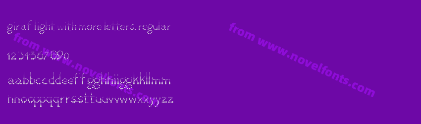 giraf light with more letters. RegularPreview giraf light with more letters. RegularPreview
