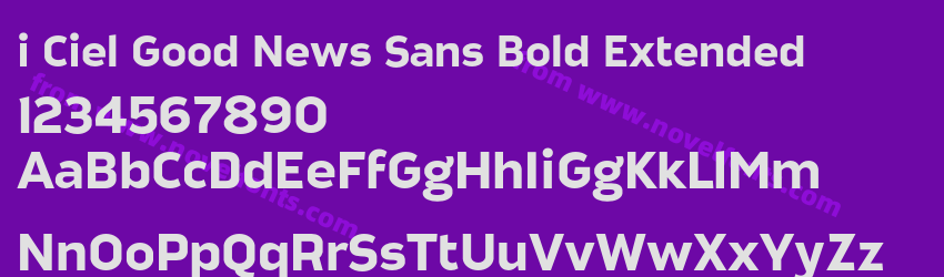 i Ciel Good News Sans Bold ExtendedPreview i Ciel Good News Sans Bold ExtendedPreview
