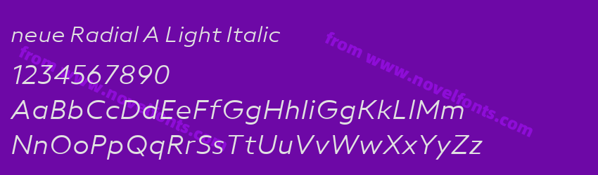 neue Radial A Light ItalicPreview neue Radial A Light ItalicPreview