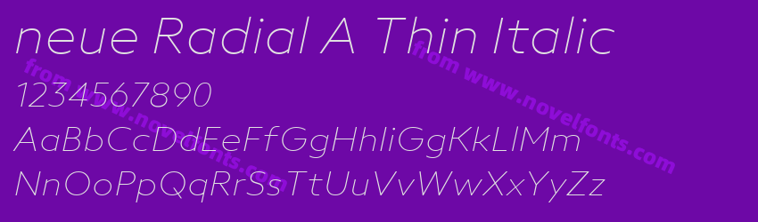 neue Radial A Thin ItalicPreview neue Radial A Thin ItalicPreview