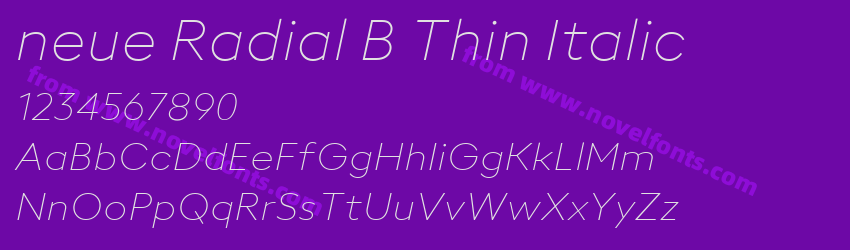 neue Radial B Thin ItalicPreview neue Radial B Thin ItalicPreview