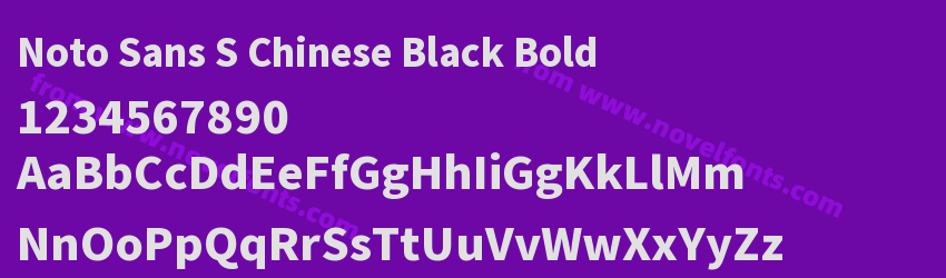 Noto Sans S Chinese Black BoldPreview