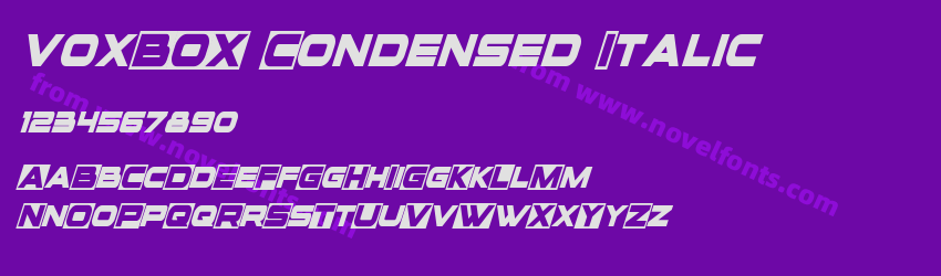 voxBOX Condensed ItalicPreview voxBOX Condensed ItalicPreview